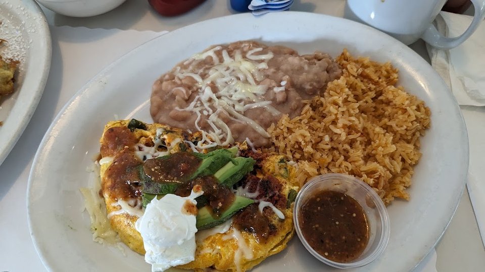 Cheese Enchilada Con Huevos